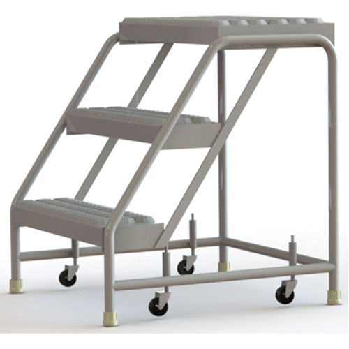 &eacute;chelles roulantes, 3 marches, Largeur de la marche 24", Hauteur de la plateforme 30", Aluminium - Tri-Arc Manufacturing WLAR003245