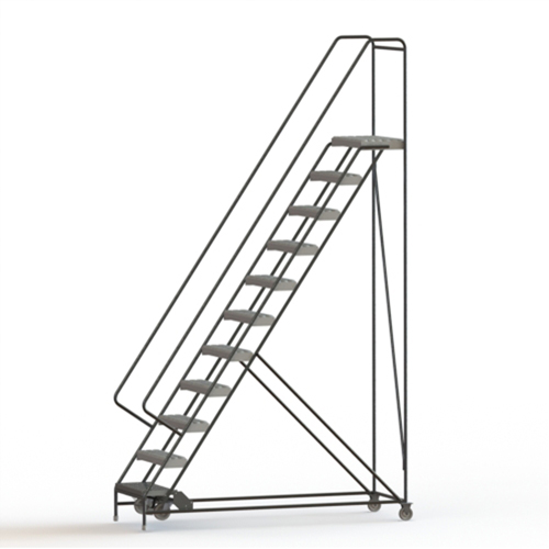 &eacute;chelles roulantes, 11 marches, Largeur de la marche 24", Hauteur de la plateforme 110", Aluminium - Tri-Arc Manufacturing WLAR111245
