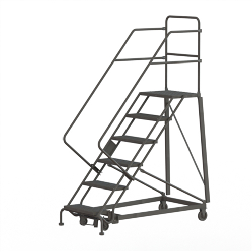 &eacute;chelles robustes en angle de s&eacute;curit&eacute;, 6 marches, Perfor&eacute;, Inclinaison 50°, Hauteur 60" - Tri-Arc Manufacturing KDHS106246