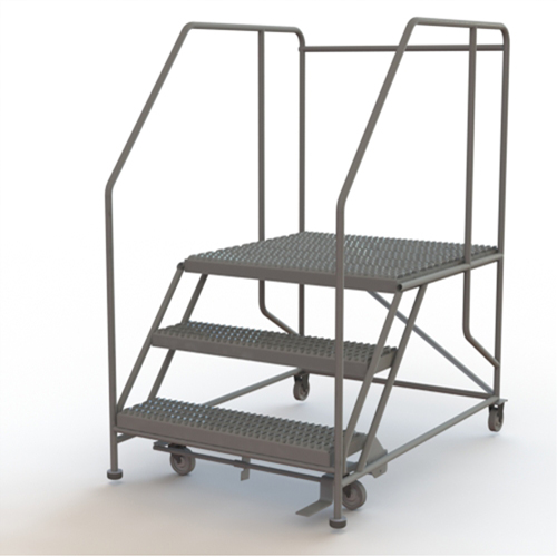 Plateforme de travail mobile, Acier, 3 Marches, 30" ha, 36" p, 36" Marche, Stri&eacute; - Tri-Arc Manufacturing WLWP133636SL