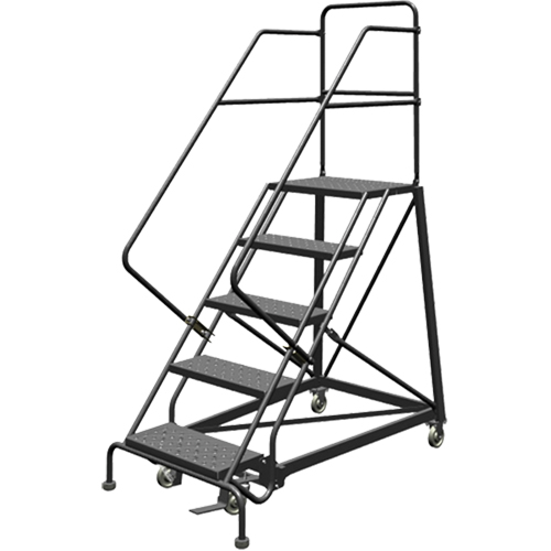 &eacute;chelles en angle de s&eacute;curit&eacute;, 5 marches, Perfor&eacute;, Inclinaison 50°, Hauteur 50" - Tri-Arc Manufacturing KDEC105246