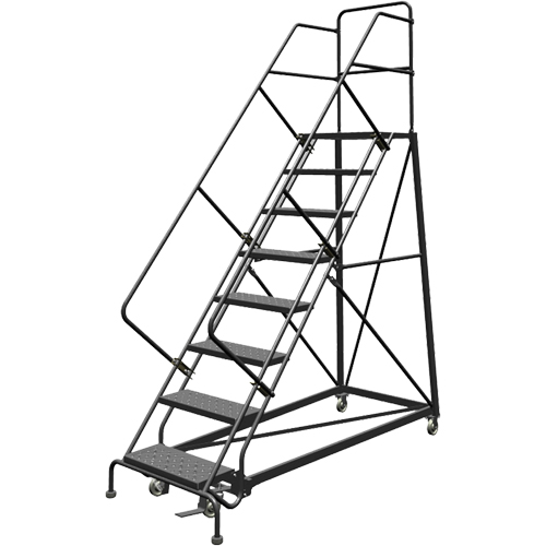 &eacute;chelles en angle de s&eacute;curit&eacute;, 8 marches, Perfor&eacute;, Inclinaison 50°, Hauteur 80" - Tri-Arc Manufacturing KDEC108246