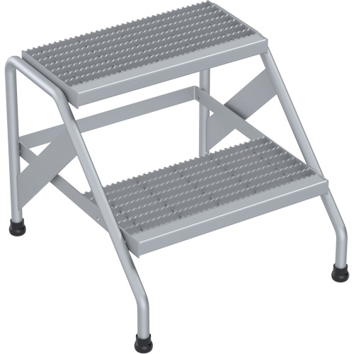 Escabeau en aluminium, 2 marche(s), 22-13/16" la x 24-9/16" lo x 20" h, Capacit&eacute; 500 lb - Vestil SSA-2