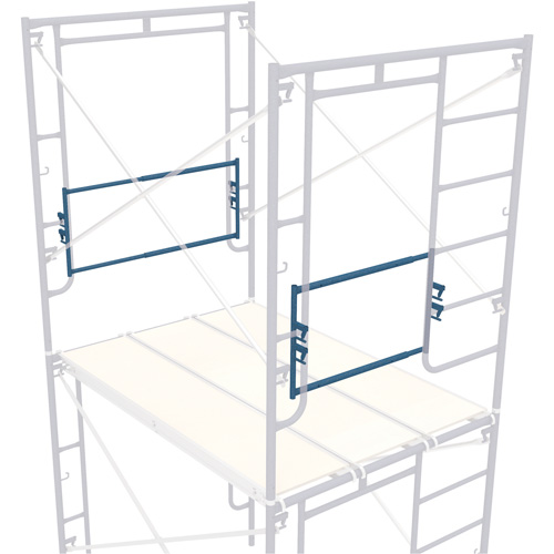 Garde-corps dextr&eacute;mit&eacute; extensible pour l'&eacute;chafaudage, Barre de retenue, 21" h - Metaltech M-MGRMAEX