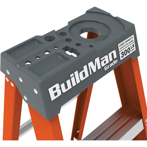 Escabeau BuildMan, 4', Fibre de verre, Capacit&eacute; 300 lb, Type 1A - Metaltech E-SLFB4T1A