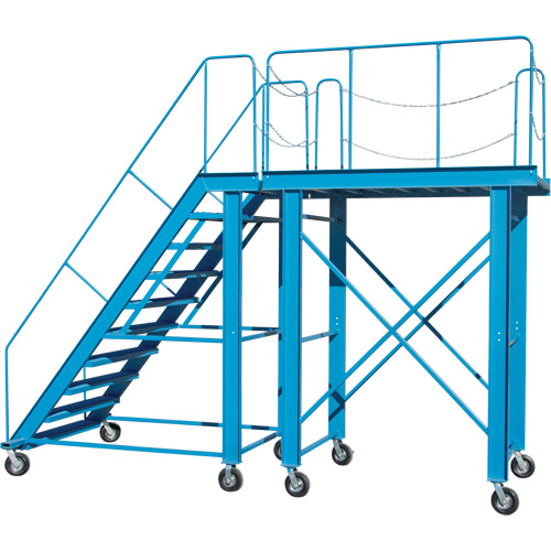 Snow Ladder, Steel, 10 Steps, 99" H, 85-1/2" D, 48" Step, Serrated - KLETON 
