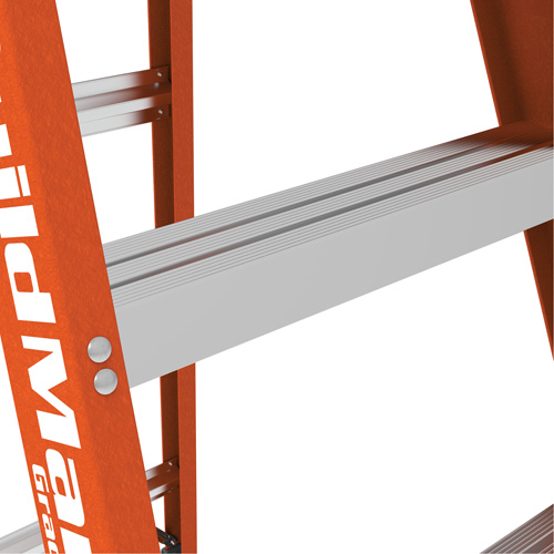 Escabeau, 12', Fibre de verre, Capacit&eacute; 300 lb, Type 1A - Metaltech E-SLFB12T1A