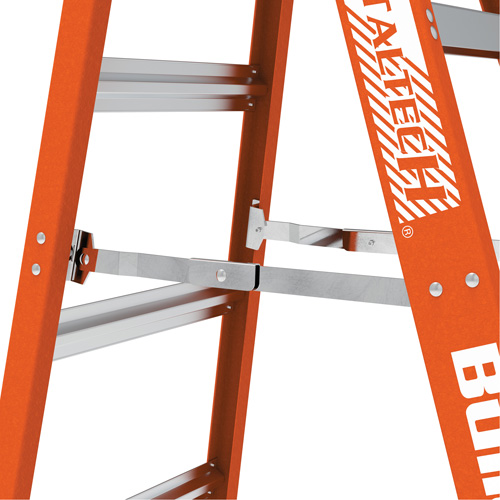 Escabeau, 12', Fibre de verre, Capacit&eacute; 300 lb, Type 1A - Metaltech E-SLFB12T1A