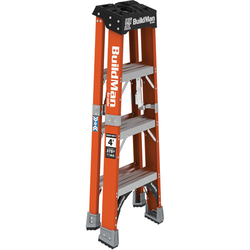 Step Ladder, 4', Fibreglass, 375 lbs. Capacity, Type 1AA - Metaltech E-SLFB4T1AA