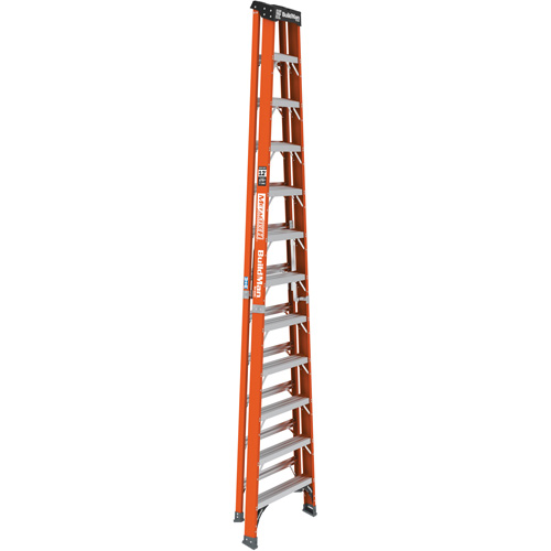 Escabeau, 12', Fibre de verre, Capacit&eacute; 375 lb, Type 1AA - Metaltech E-SLFB12T1AA