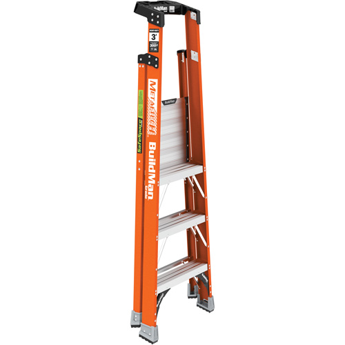 Safespace Platform Step Ladder, 3', 300 lbs. Cap. - Metaltech E-PSFB3T1A