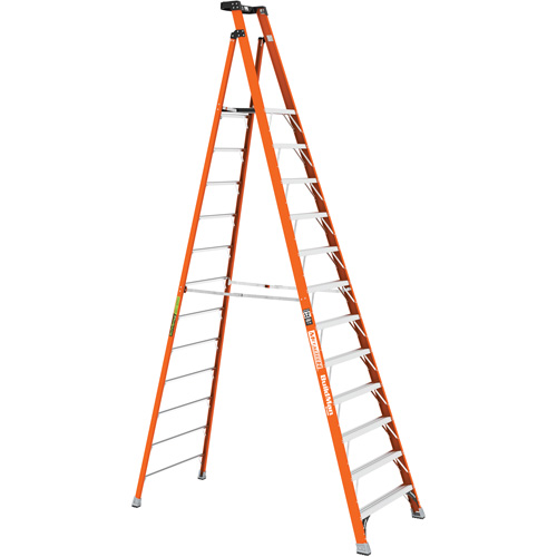 Escabeau avec plateforme Safespace, 12', Cap. De 300 lb - Metaltech E-PSFB12T1A