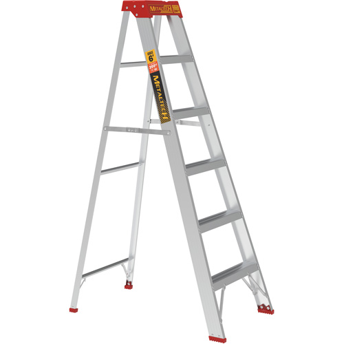 Step Ladder, 6', Aluminum, 200 lbs. Capacity, Type 3 - Metaltech E-SLA6T3