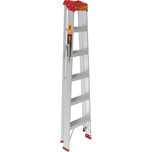 Step Ladder, 6', Aluminum, 200 lbs. Capacity, Type 3 - Metaltech E-SLA6T3
