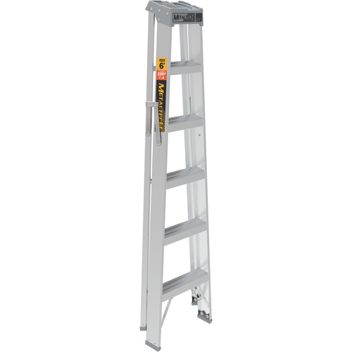 Escabeau, 6', Aluminium, Capacit&eacute; 225 lb, Type 2 - Metaltech E-SLA6T2