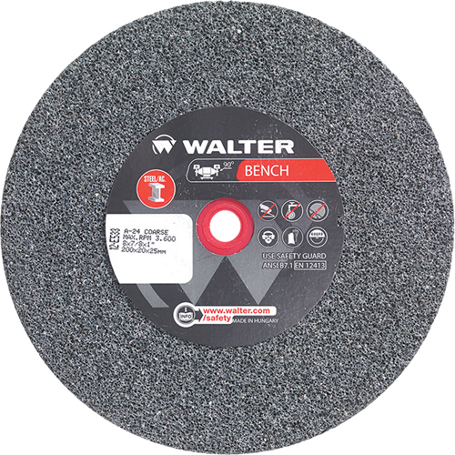 Bench Grinding Wheels, 8" x 7/8", 1" Arbor, 1 - Walter Surface Technologies 12E533