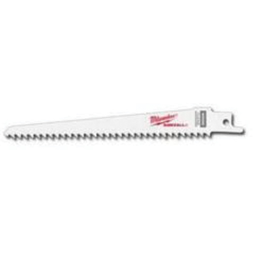Lame &agrave; &eacute;lagage Sawzall, Bim&eacute;tal, 6 Dents par pouce, 6" lo x 3/4" la - Milwaukee 48-01-7015