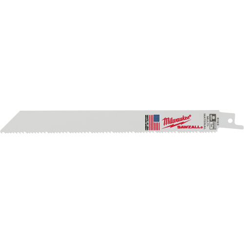 Sawzall&reg; Reciprocating Saw Blade, Bi-Metal, 10-14 TPI, 8" L x 5/8" W - Milwaukee 48-00-5193