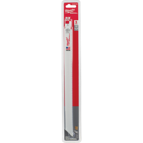 Sawzall&reg; Reciprocating Saw Blade, Bi-Metal, 10/14 TPI, 12" L - Milwaukee 48-00-5194