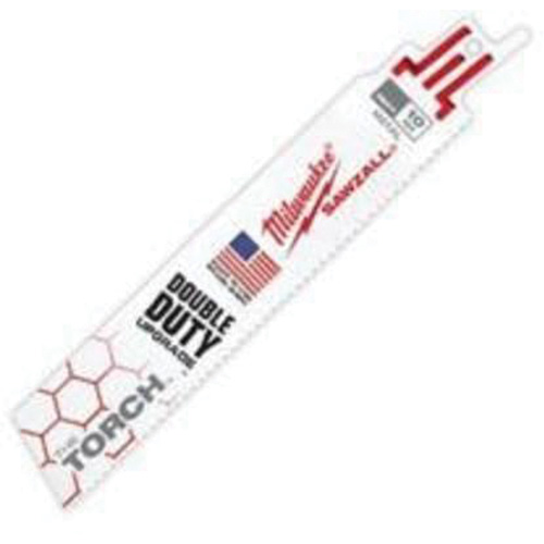 Lames The Torch Sawzall, Bim&eacute;tal, 10 Dents par pouce, 6" lo x 1" la - Milwaukee 48-00-5712CAN