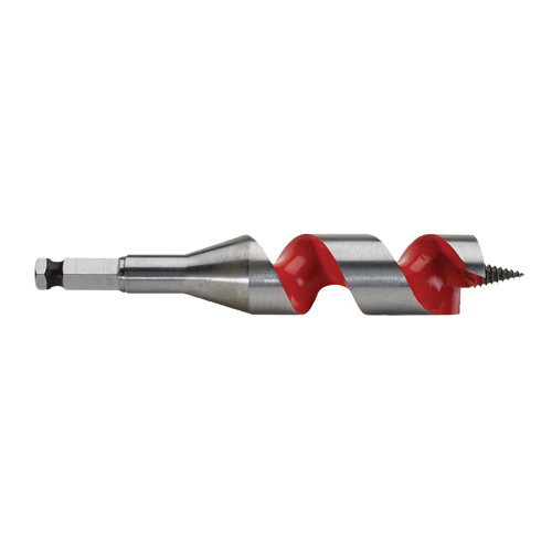Longue m&egrave;che h&eacute;licoidale pour perceuse, Diam&egrave;tre de 1-1/8", Cannelure 3", Tige 7/16" hexagonal - Milwaukee 48-13-1123