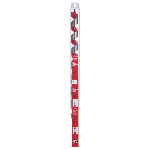 Ship Auger Drill Bit, 1" Diameter, 15" Flute, 7/16" Hex Shank - Milwaukee 48-13-6000