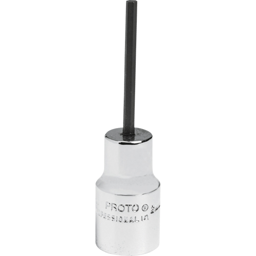 Standard Bit Socket, Hex, 2.5 mm x 1-7/8" L, 1/4" Drive - Proto J4770-2.5M