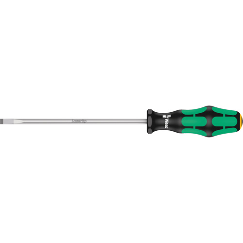 Slotted Screwdriver, 1/4" Tip, Round, 9-3/4" L, Plastic Handle - Wera Tools 05008055001