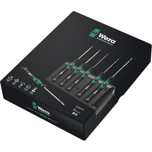 Jeu de tournevis s&eacute;rie Micro avec support, 6 mcx - Wera Tools 05118152001