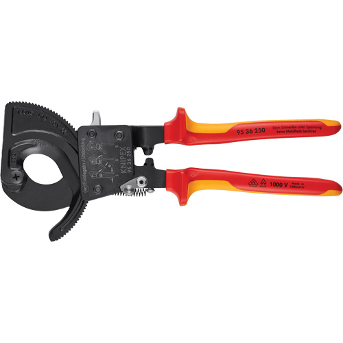 Coupes-c&acirc;bles isol&eacute;s &agrave; rochet - Knipex 95 36 250 SBA