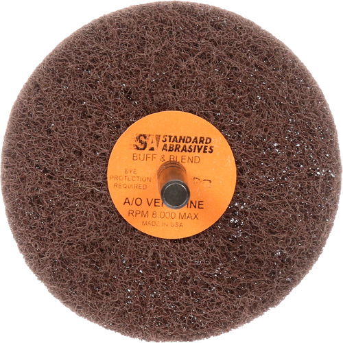 Meule Buff & Blend Standard Abrasives, 3" dia. x 1" la, Arbre 1/4", Oxyde d'aluminium - 3M STA-880513