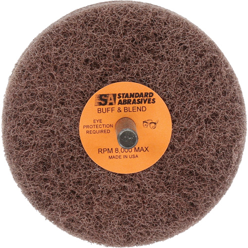 Meule Buff & Blend Standard Abrasives, 3" dia. x 2" la, Arbre 1/4", Oxyde d'aluminium - 3M STA-880415