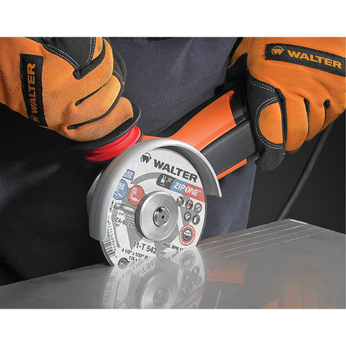 Meule &agrave; tronçonner Zip One, 5" x 1/32", Arbre de 7/8", Type 1, Alumine de zirconium, 12 200 Tr/min - Walter Technologies Pour Surface 11T552