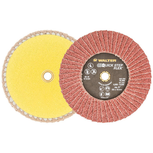 QUICK-STEP FLEX, 5" x Type 29, Grain 40, Oxyde d'aluminium - Walter Technologies Pour Surface 07Q504