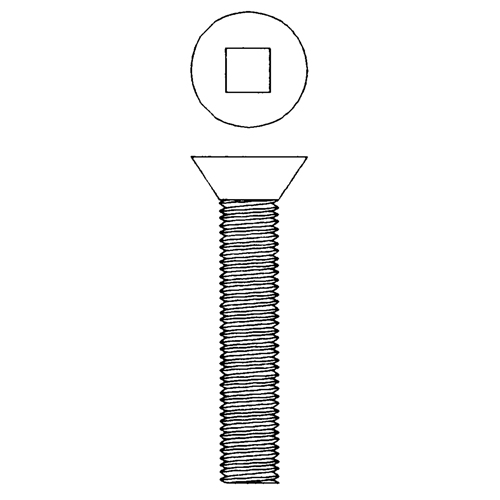 Flat Head Machine Screws, #8-32 x 1-3/4" L, Zinc Plated - Fasteners & Fittings Inc. 116363