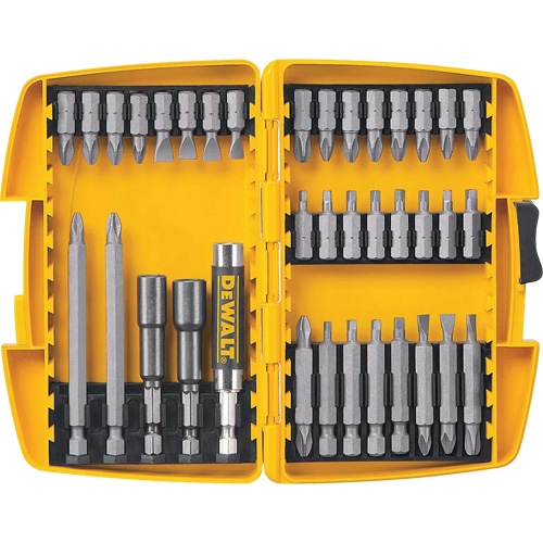 Screwdriver Set with ToughCase&reg;+ System Case, 37 Pcs., Nutsetter/Phillips/Slotted/Square - DEWALT DW2173