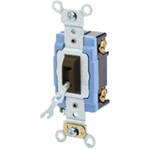 Back & Side-Wired Quiet Switch with Locking Single-Pole Toggle - Leviton 1201-2L