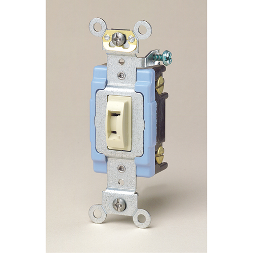 Back & Side-Wired Quiet Switch with Locking Single-Pole Toggle - Leviton 1201-2L