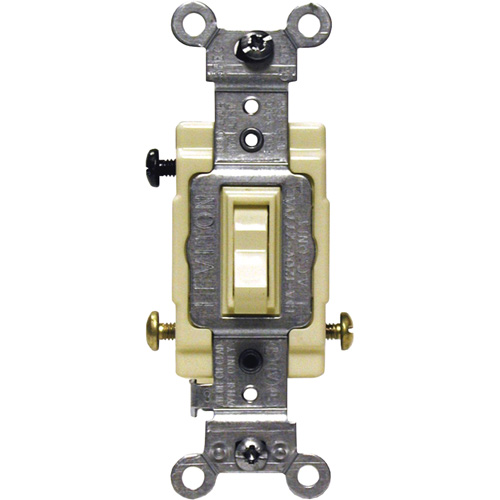 Back & Side-Wired Quiet Switches with 3-Way Framed Toggle - Leviton 1103-CI