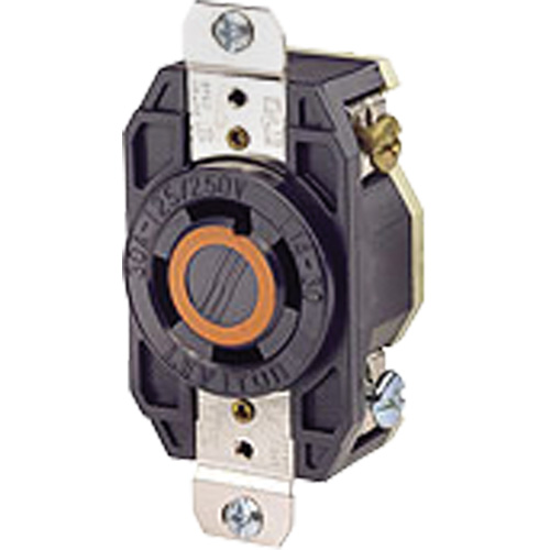Single Flush 3-Pole 4-Wire Grounding Receptacle - Leviton 2710