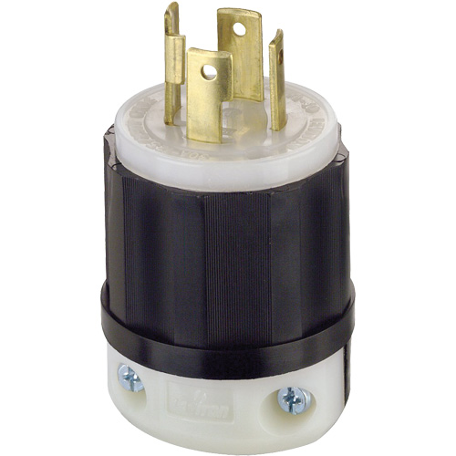3-Pole 4-Wire Grounding Locking Plug, Nylon, 30 Amps, 250 V, L15-30P - Leviton 2721