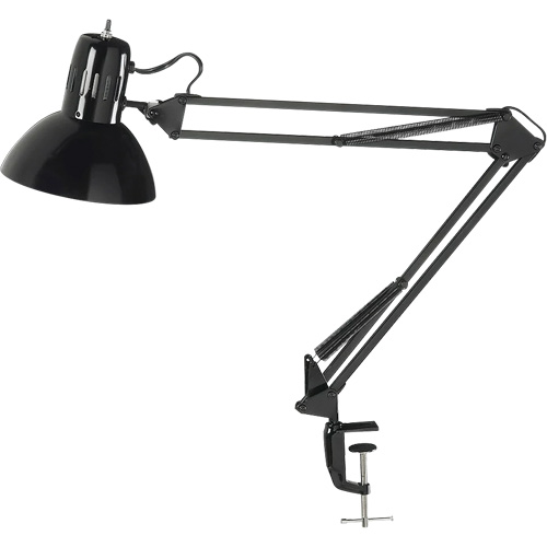 Lampes de bureau &agrave; pince - Bras flexible, 100 W, Incandescente, Pinces serre-joints, Noir - Dainolite Ltd DXL334-X-BK