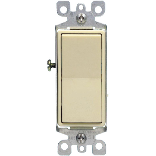 Decora&reg; Quiet Rocker Switch with 3-Way Toggle - Leviton 5603-P2I
