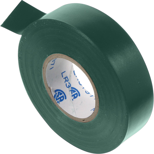 Electrical Tape, 19 mm (3/4") x 20.1 m (66'), Green, 7 mils -  