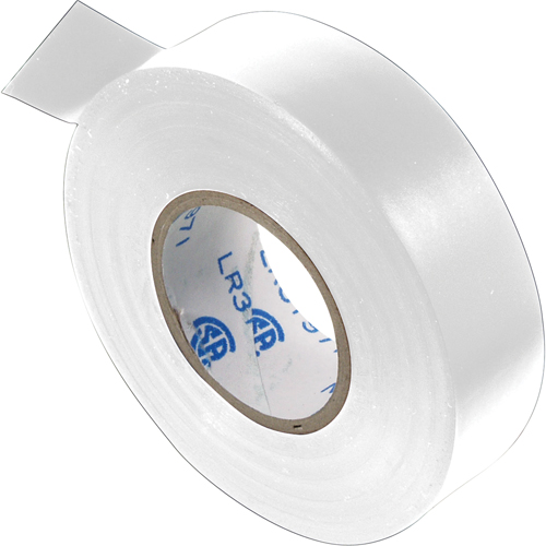Rubans isolant, 19 mm (3/4") x 20,1 m (66'), Blanc, 7 mils -  
