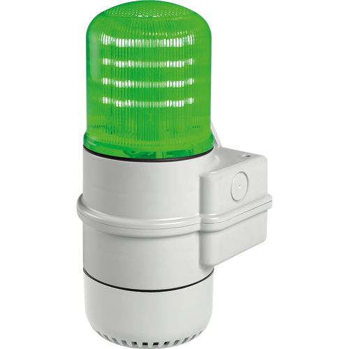 Streamline&reg; Modular Multifunctional LED Beacons, Continuous/Flashing/Rotating, Green - Federal Signal Corporation SLM100G