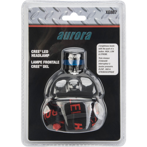 Cree&reg; Headlamp, LED, 120 Lumens, 6 Hrs. Run Time, AAA Batteries - Aurora Tools 