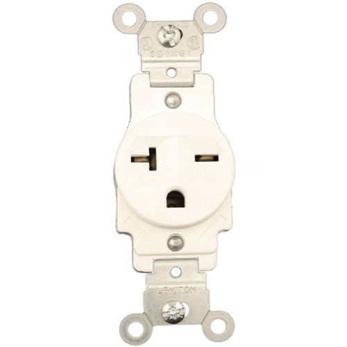 Commercial Grade Straight Blade Outlet - Leviton 5821-W