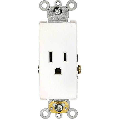 Prise &agrave; lames droites - Leviton 16241-W