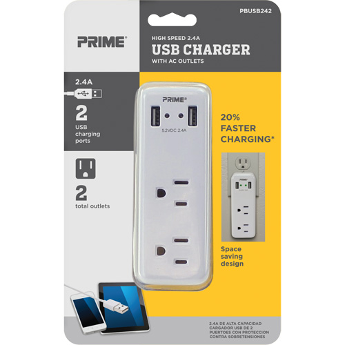 Prime&reg; USB Charger - Prime PBUSB242